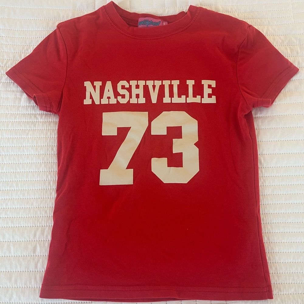 Edikted Red Nashville 73 Short Sleeve Tee